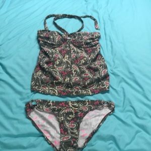 Maternity Women's Paisley Halter Tankini Set